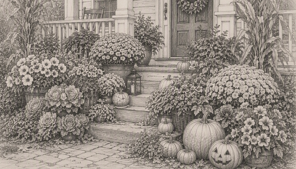 Halloween fall annuals