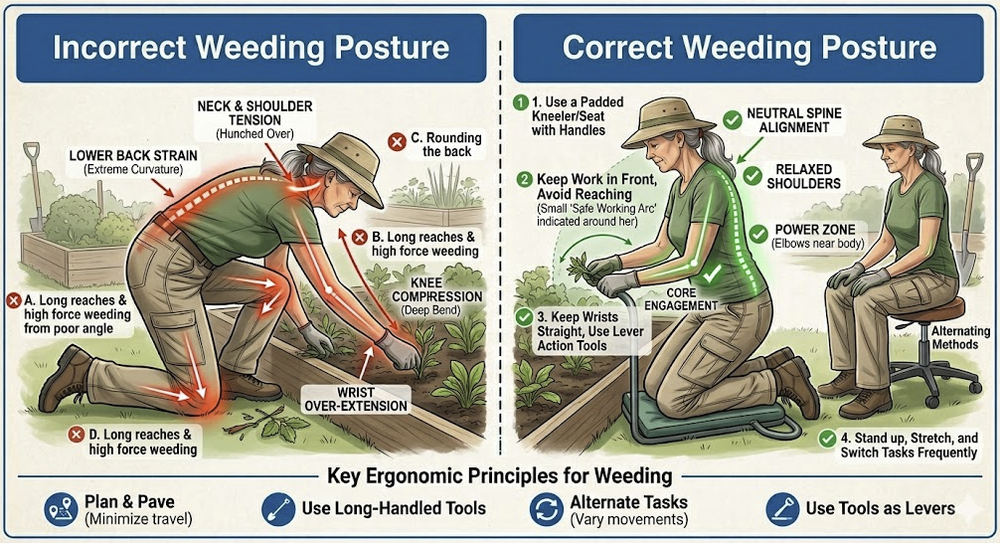 Smart Weeding Posture Infographic